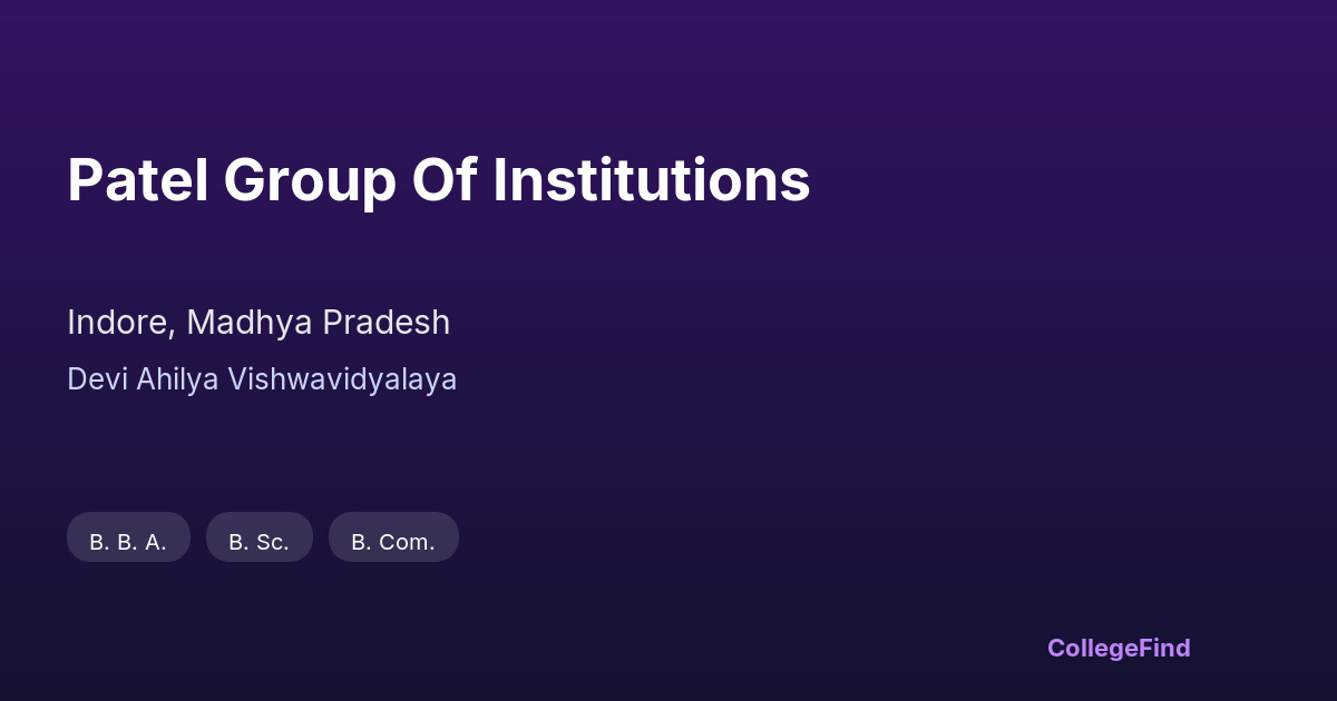 patel group of institutions