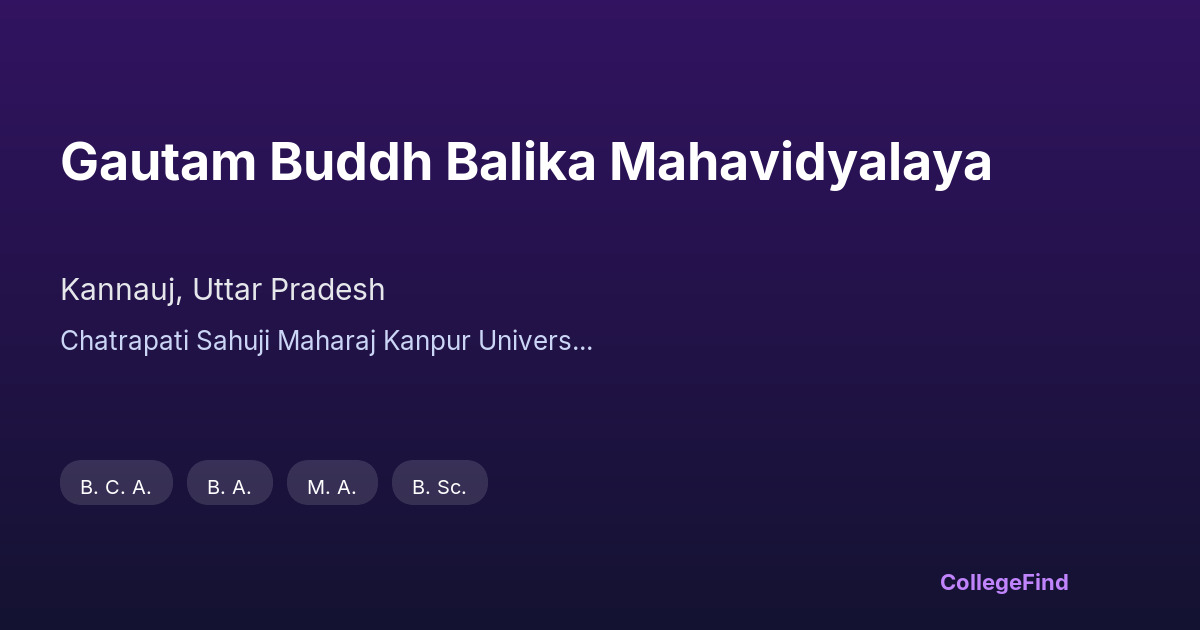 gautam buddh balika mahavidyalaya