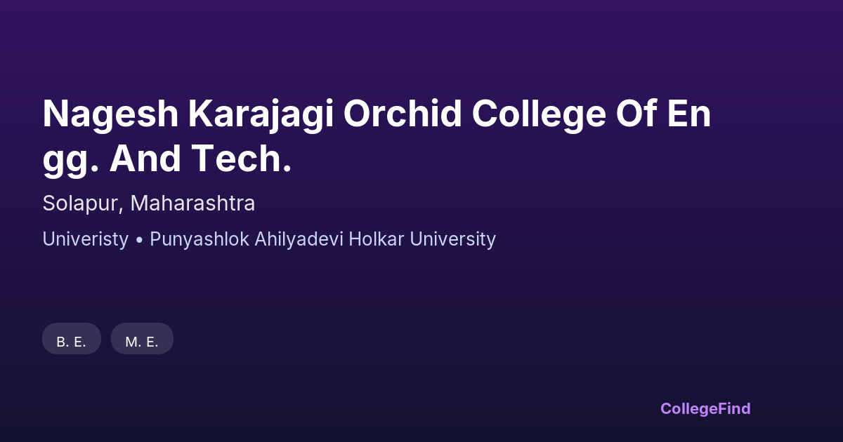 nagesh karajagi orchid college of engg. and tech.