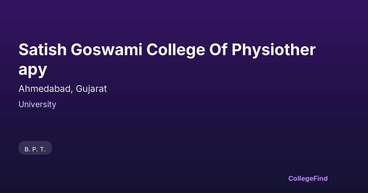 satish goswami college of physiotherapy