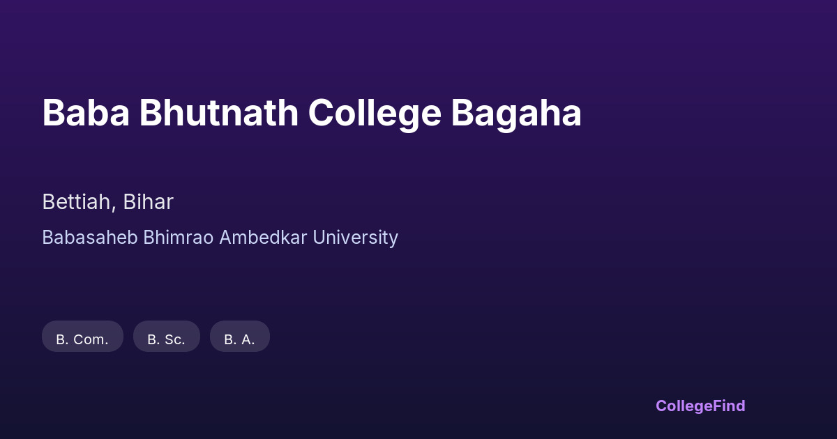 baba bhutnath college bagaha