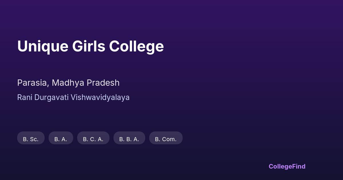 unique girls college