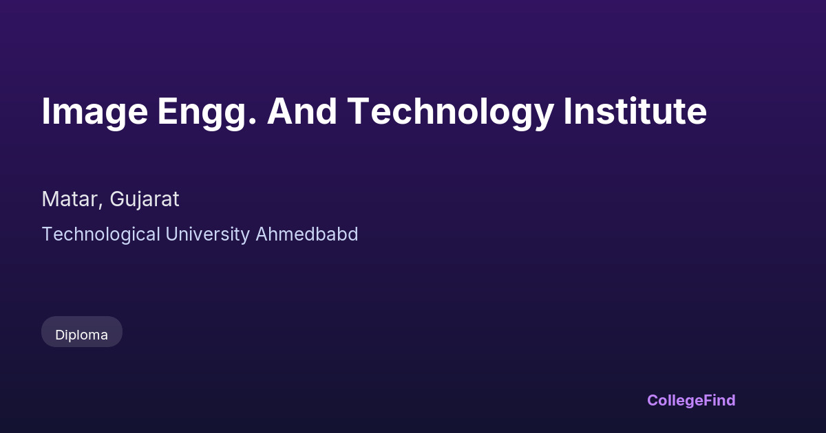 image engg. and technology institute