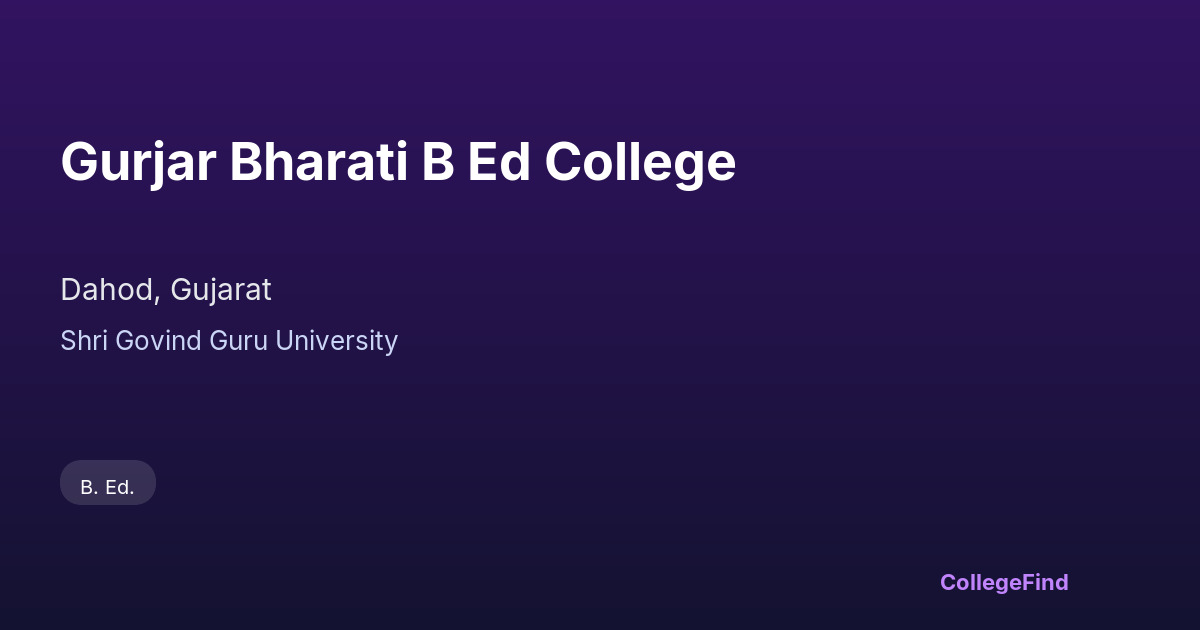 gurjar bharati b ed college