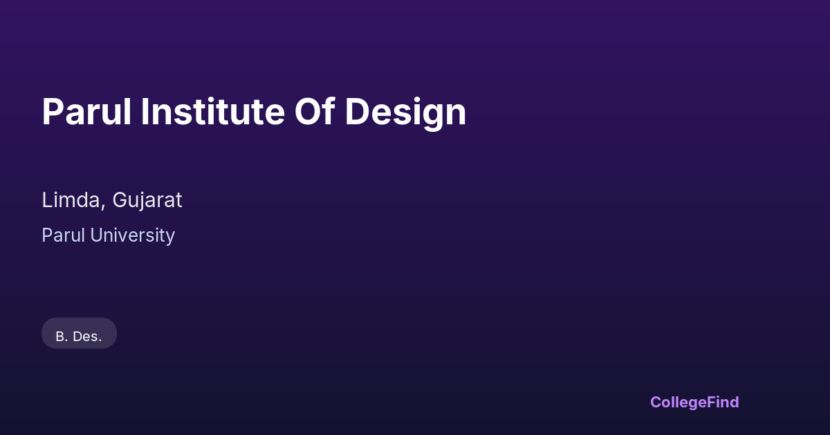 parul institute of design