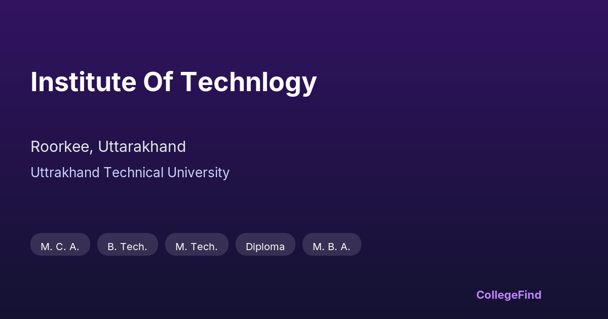 institute of technlogy