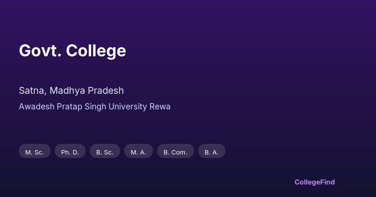 govt. college