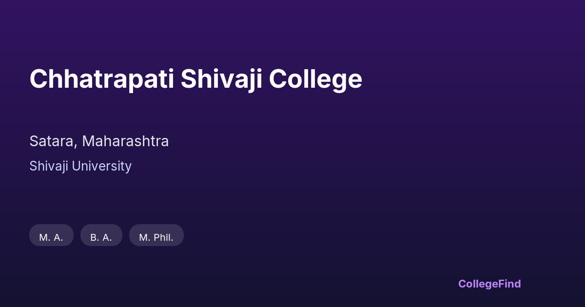 chhatrapati shivaji college