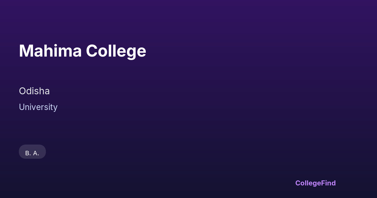 mahima college