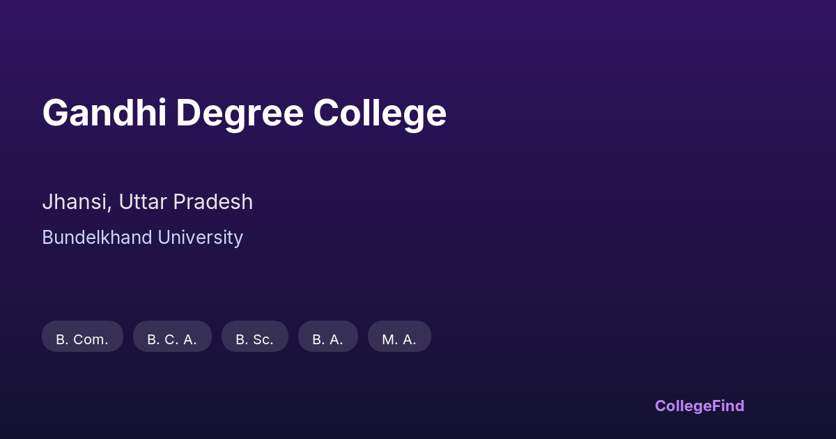 gandhi degree college