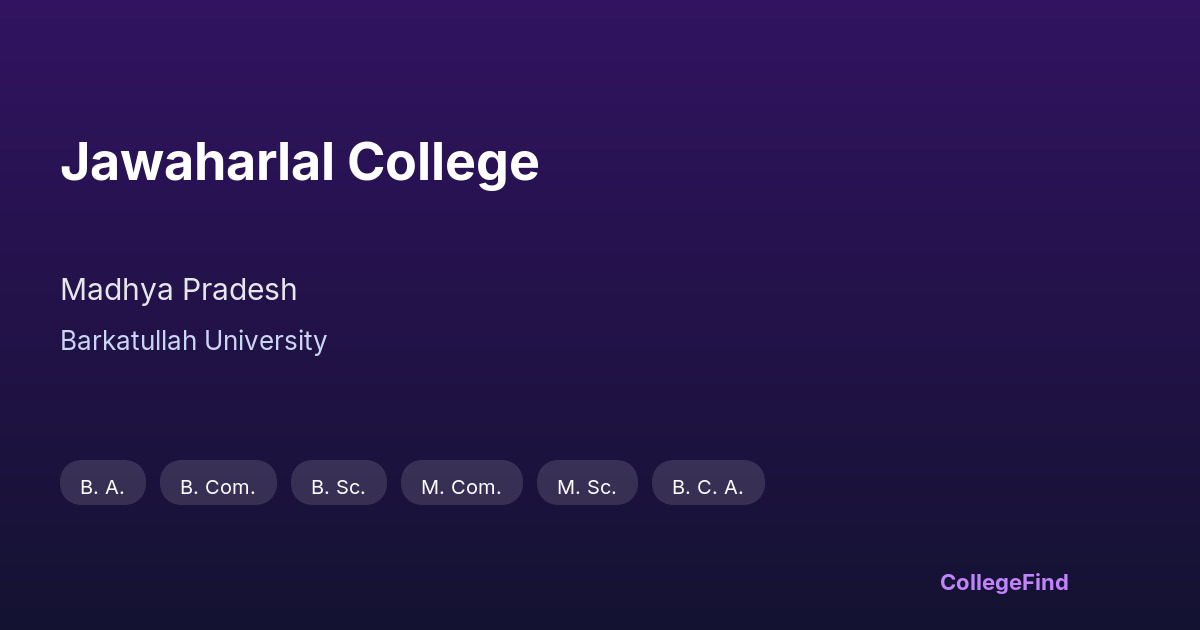 jawaharlal college