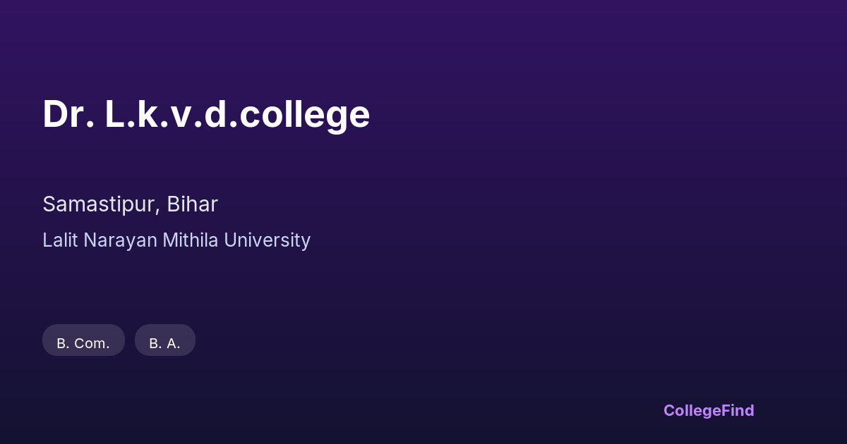 dr. l.k.v.d.college