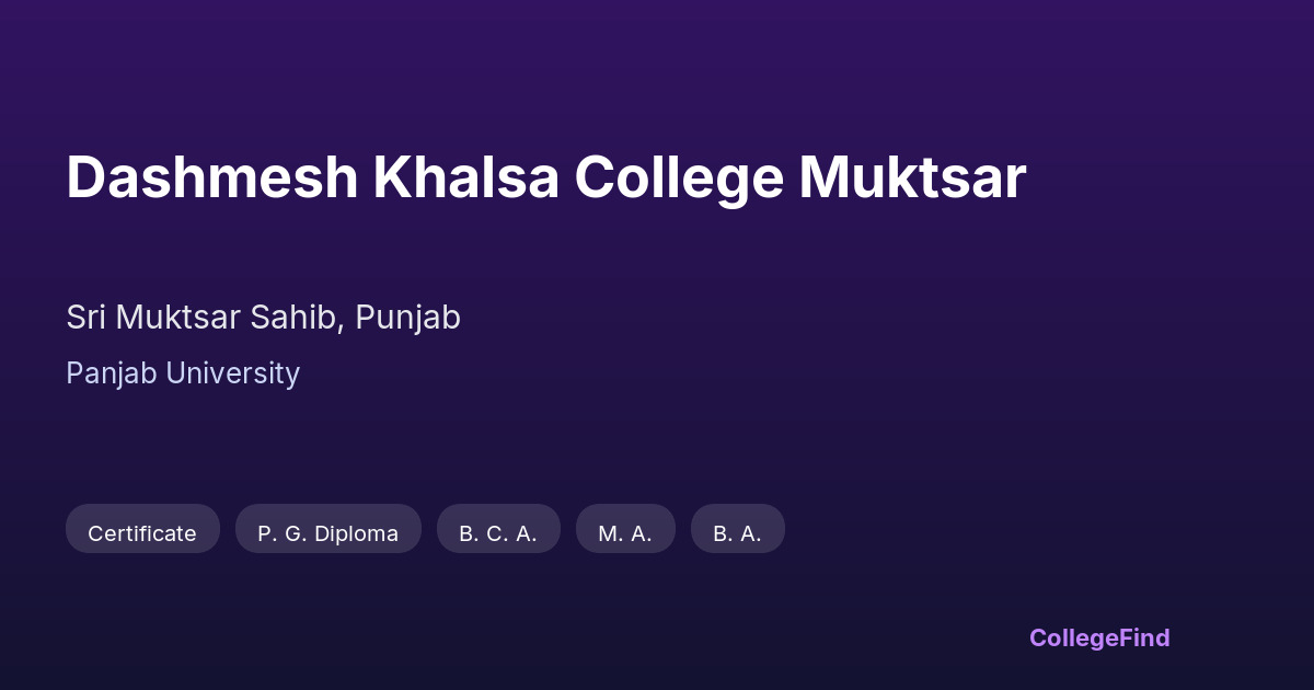 dashmesh khalsa college muktsar