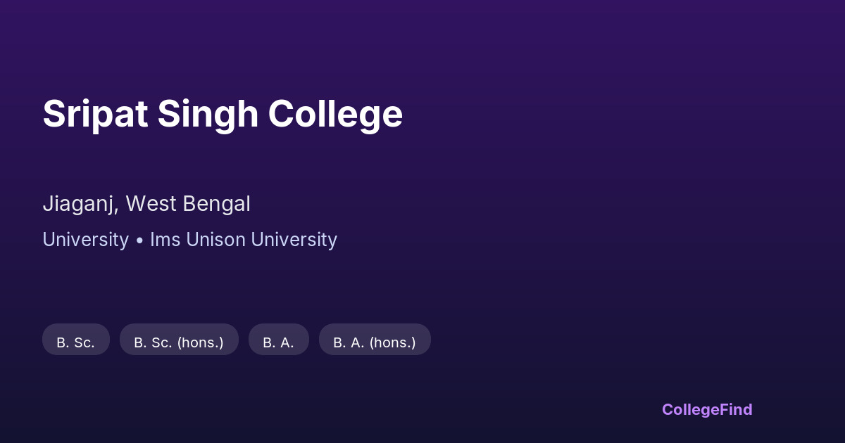 sripat singh college