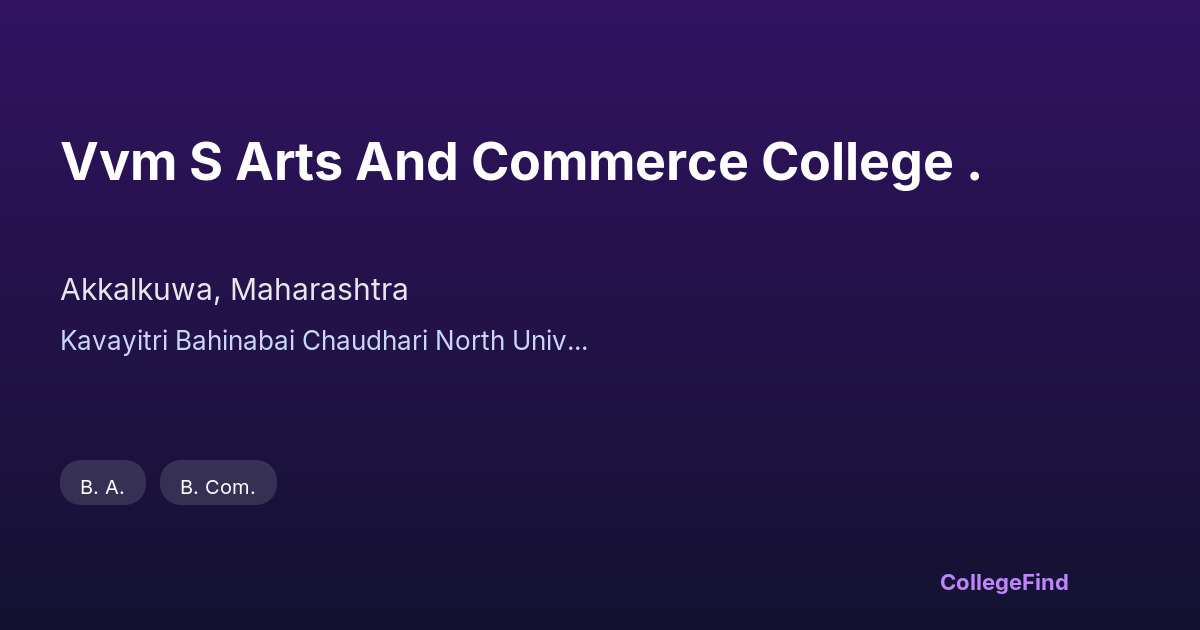 vvm s arts and commerce college .