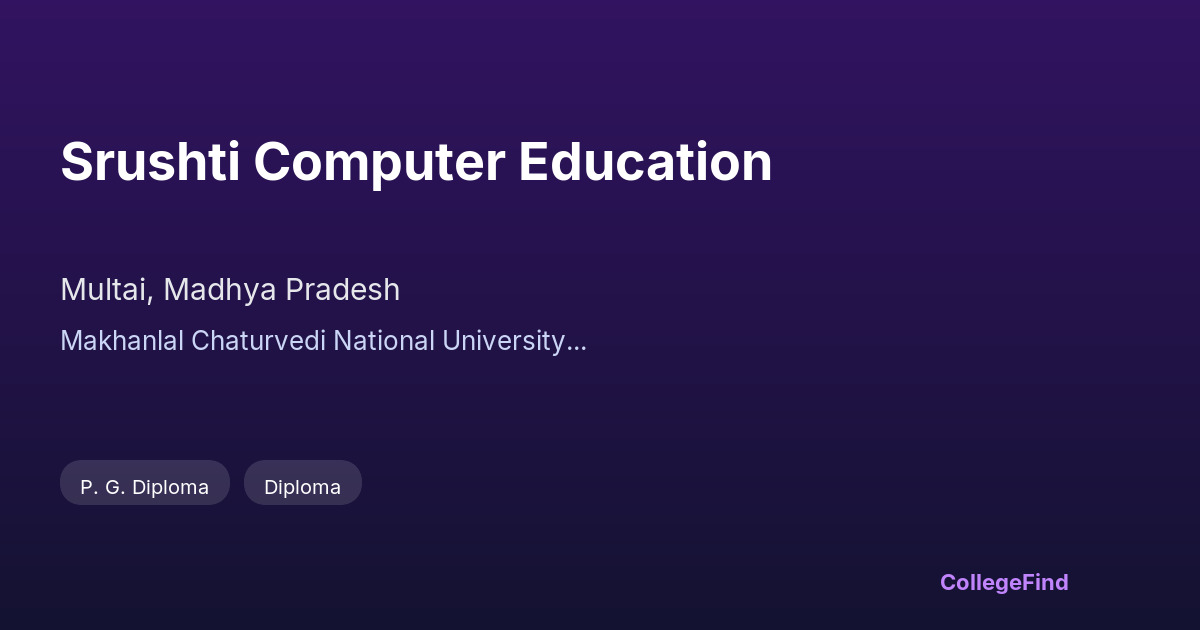 srushti computer education