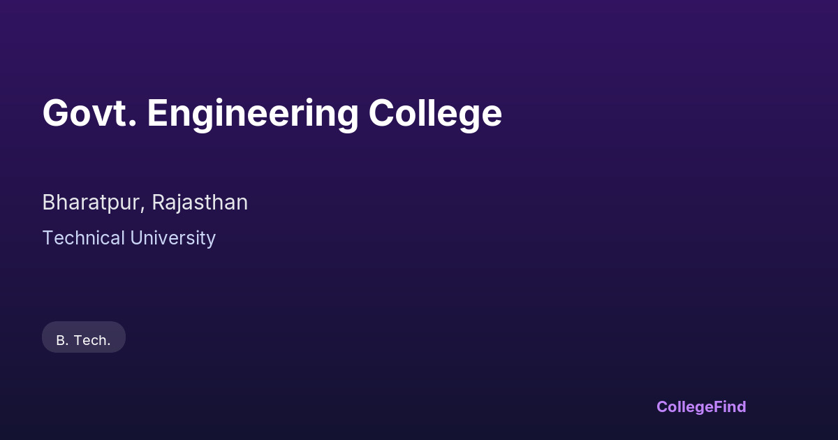 govt. engineering college