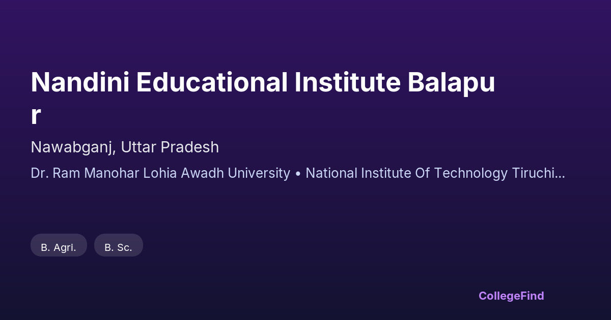 nandini educational institute balapur