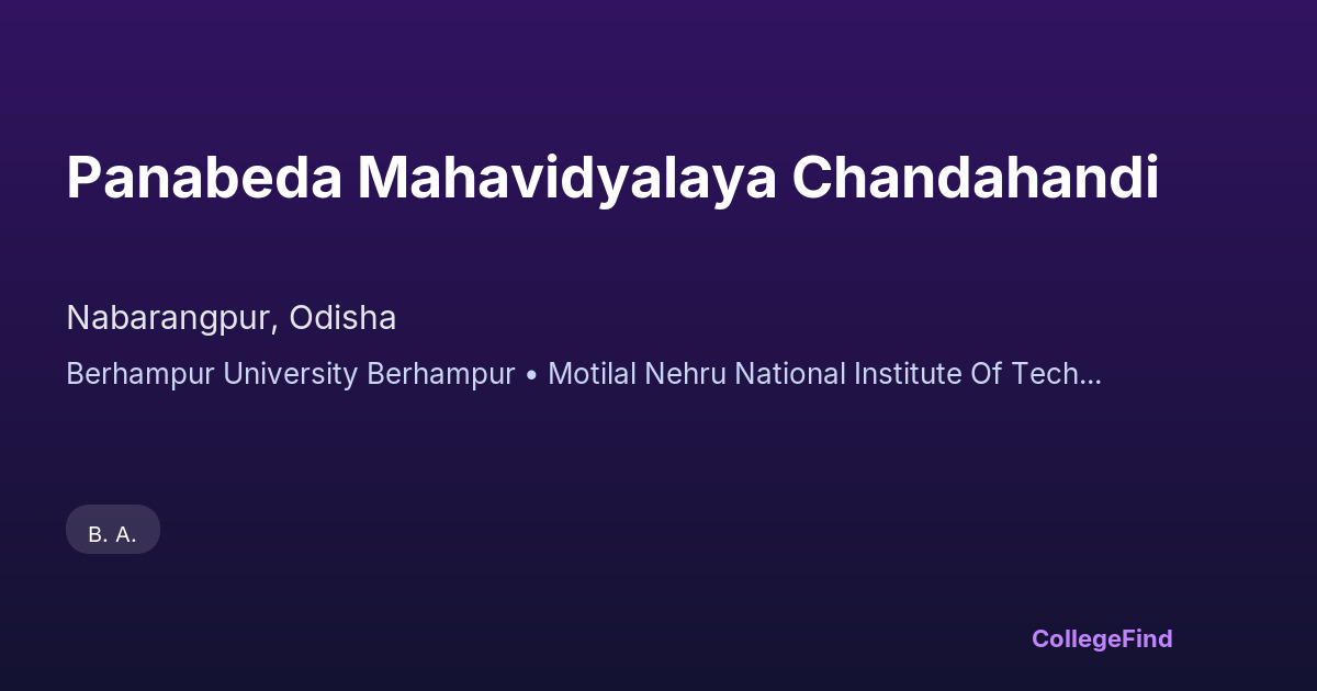 panabeda mahavidyalaya chandahandi