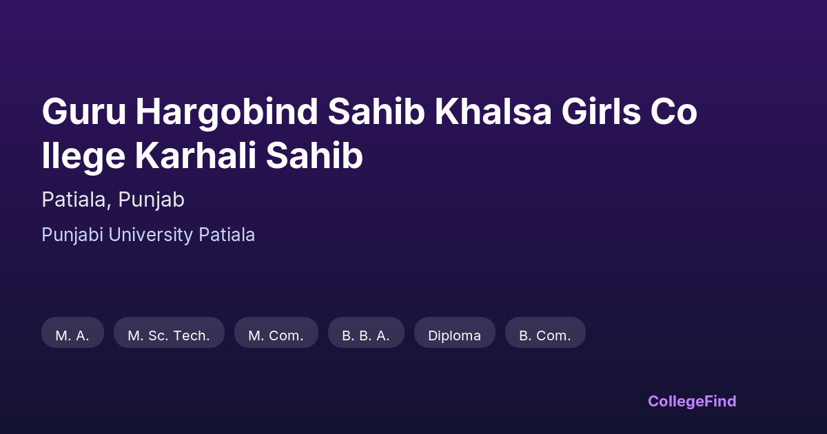 guru hargobind sahib khalsa girls college karhali sahib
