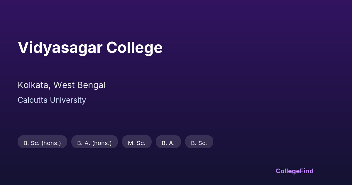 vidyasagar college