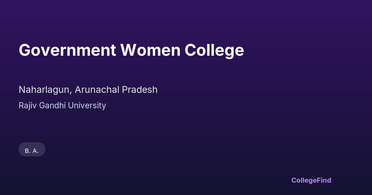 government women college