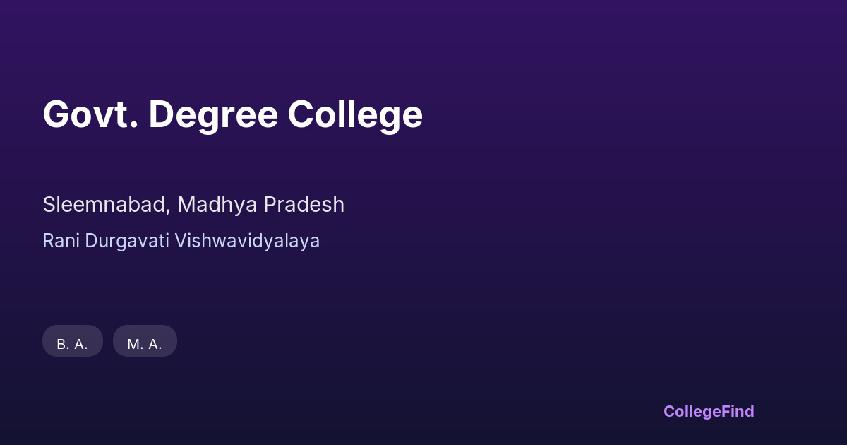govt. degree college