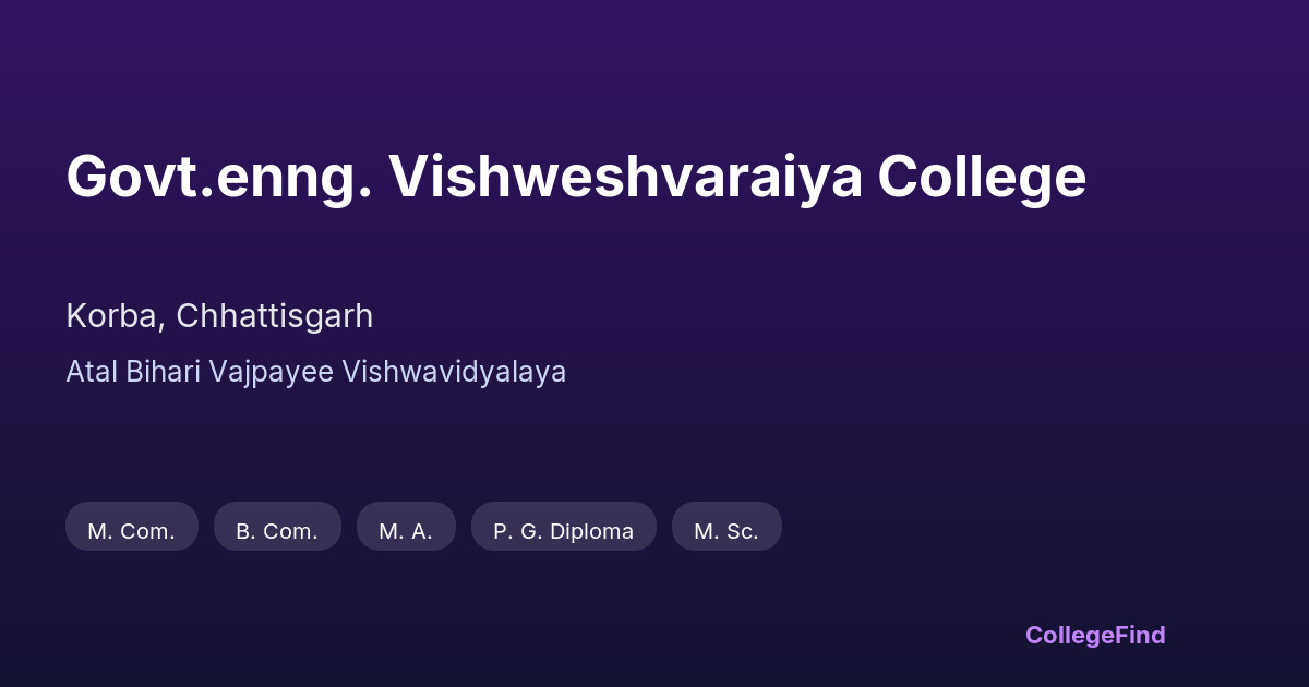 govt.enng. vishweshvaraiya college