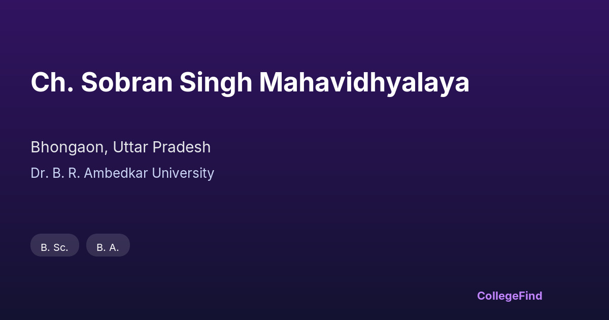 ch. sobran singh mahavidhyalaya