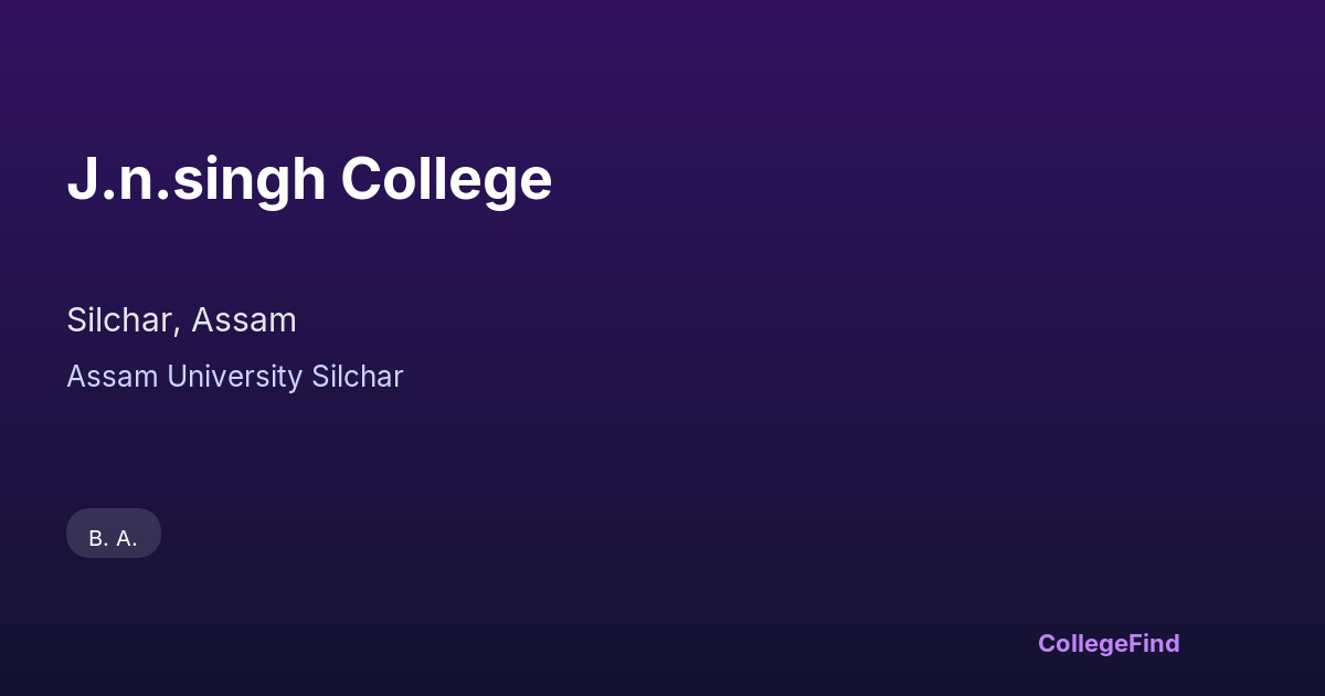 j.n.singh college