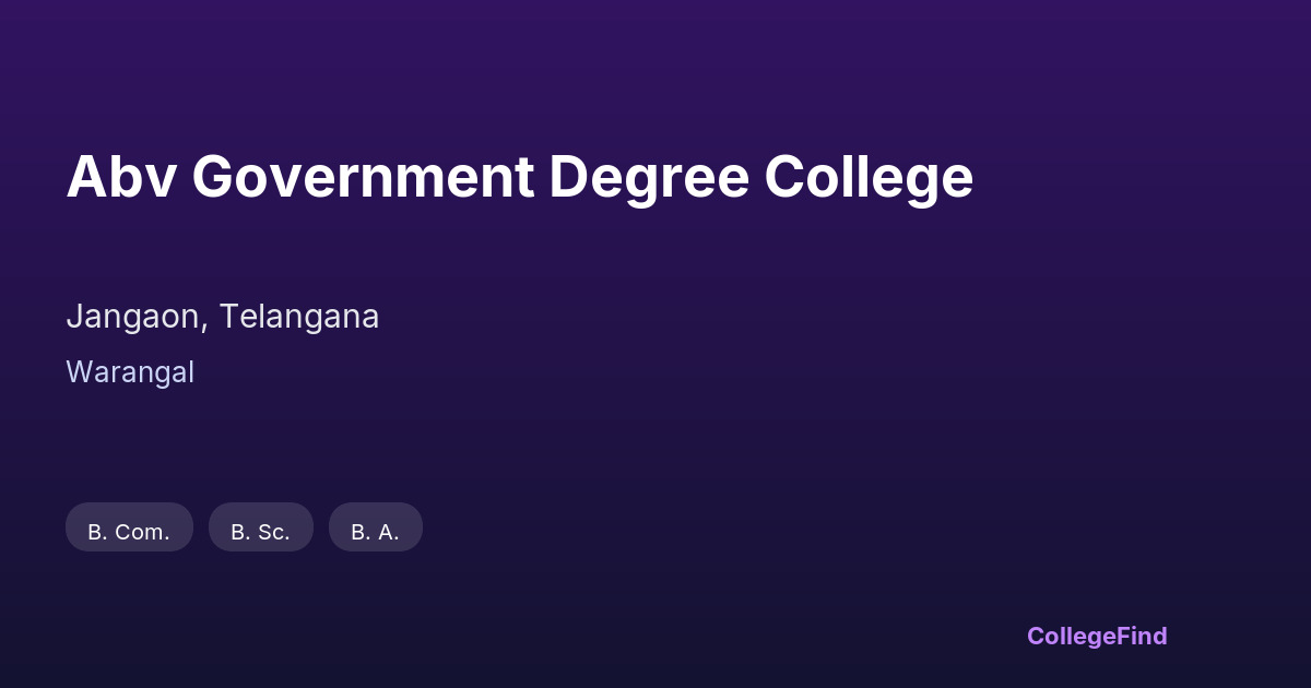 abv government degree college