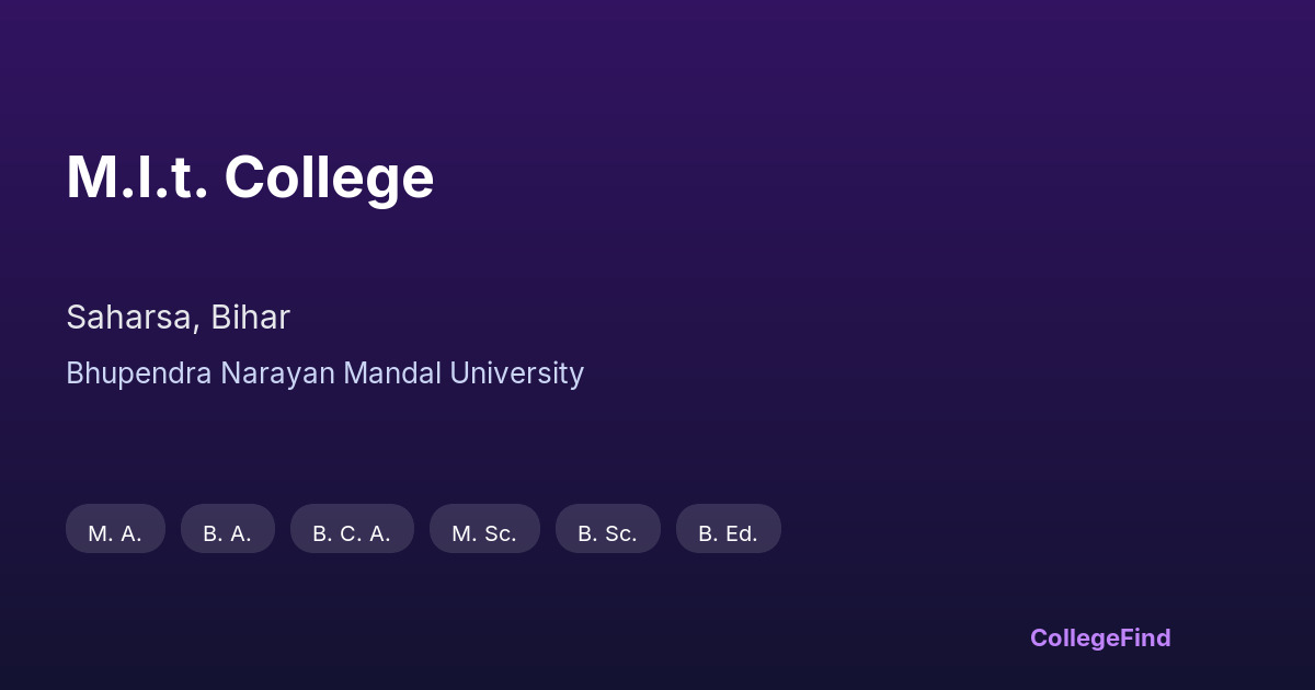 m.l.t. college