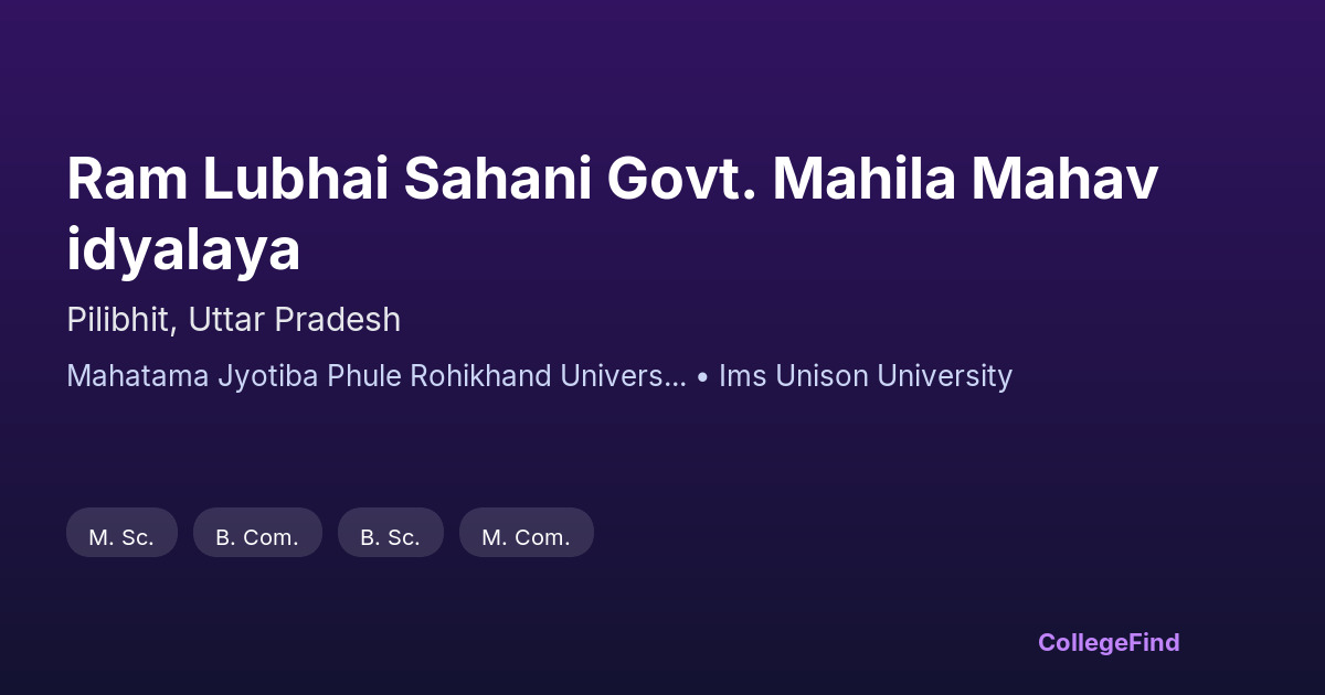 ram lubhai sahani govt. mahila mahavidyalaya