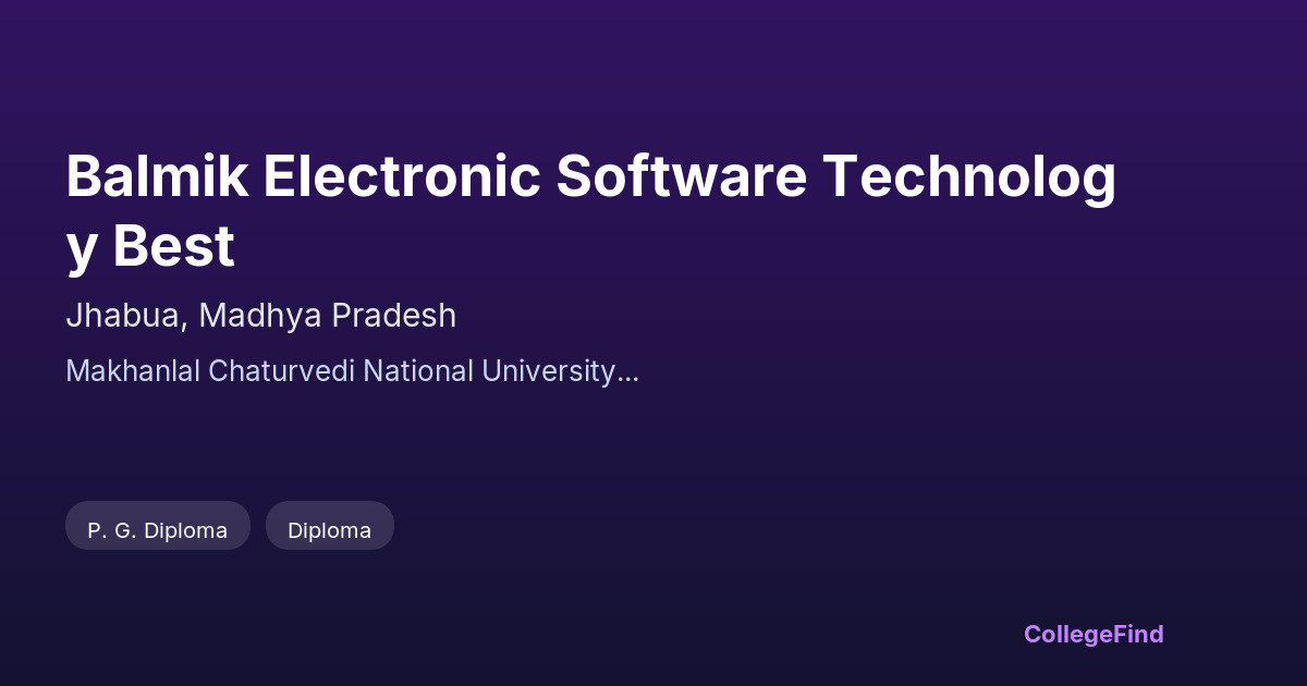 balmik electronic software technology best