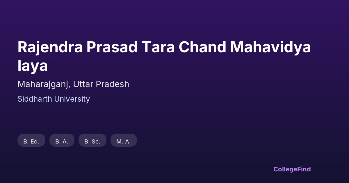 rajendra prasad tara chand mahavidyalaya