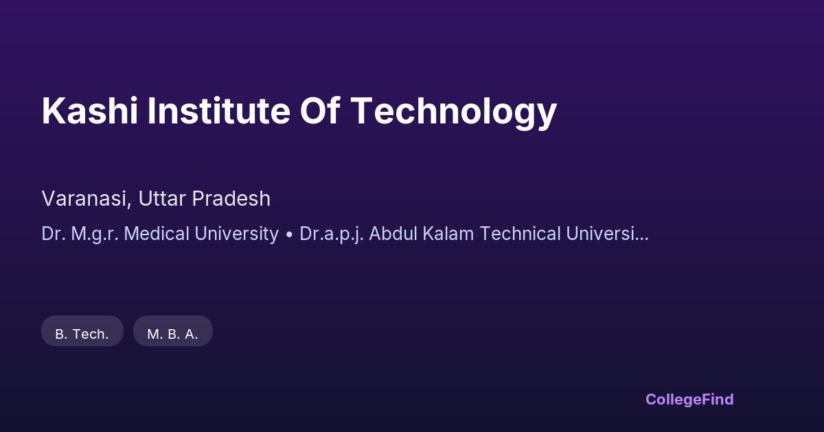 kashi institute of technology