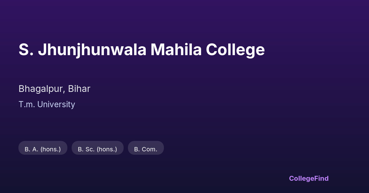 s. jhunjhunwala mahila college