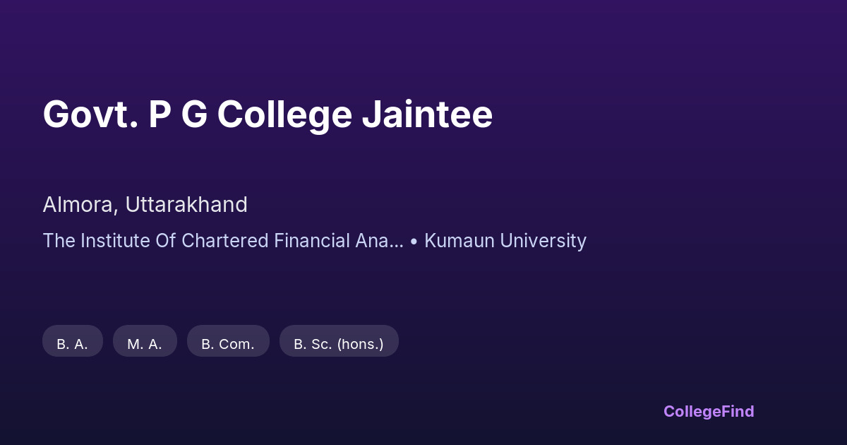 govt. p g college jaintee