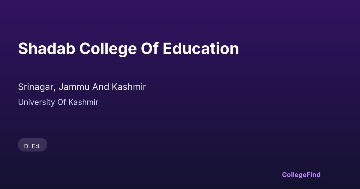 shadab college of education