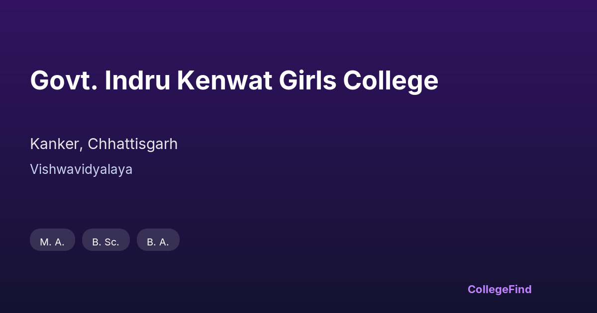 govt. indru kenwat girls college