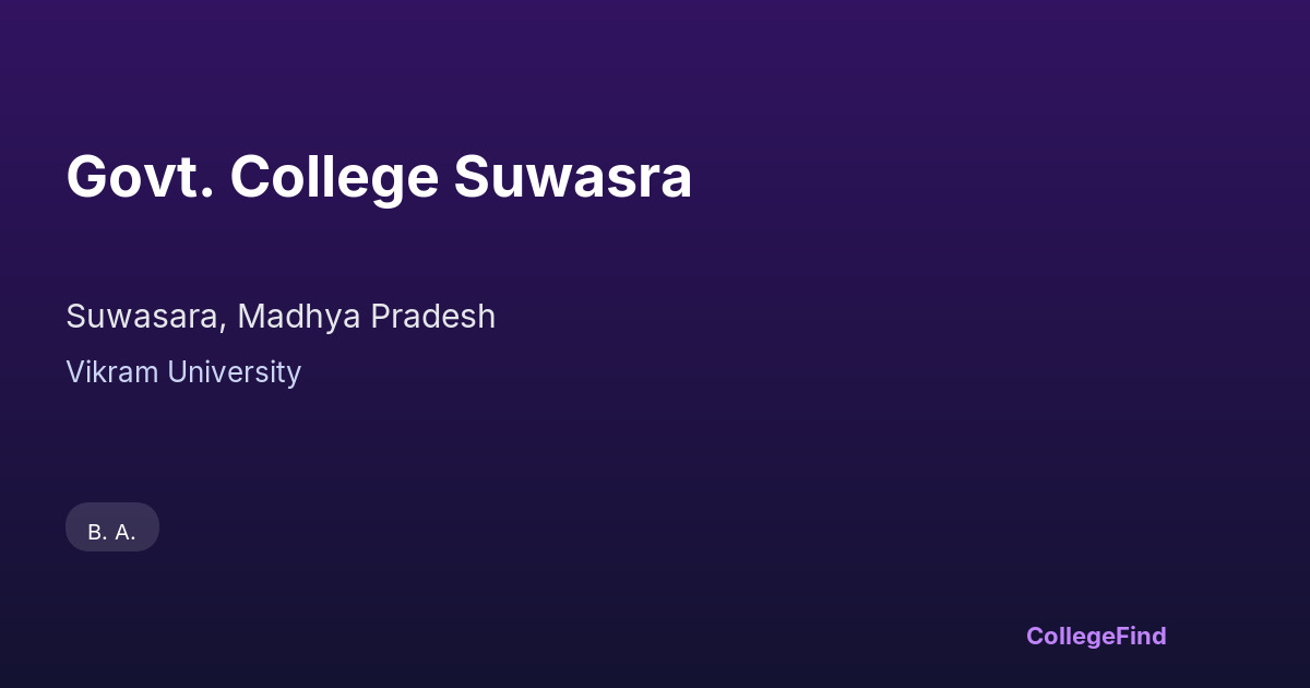 govt. college suwasra