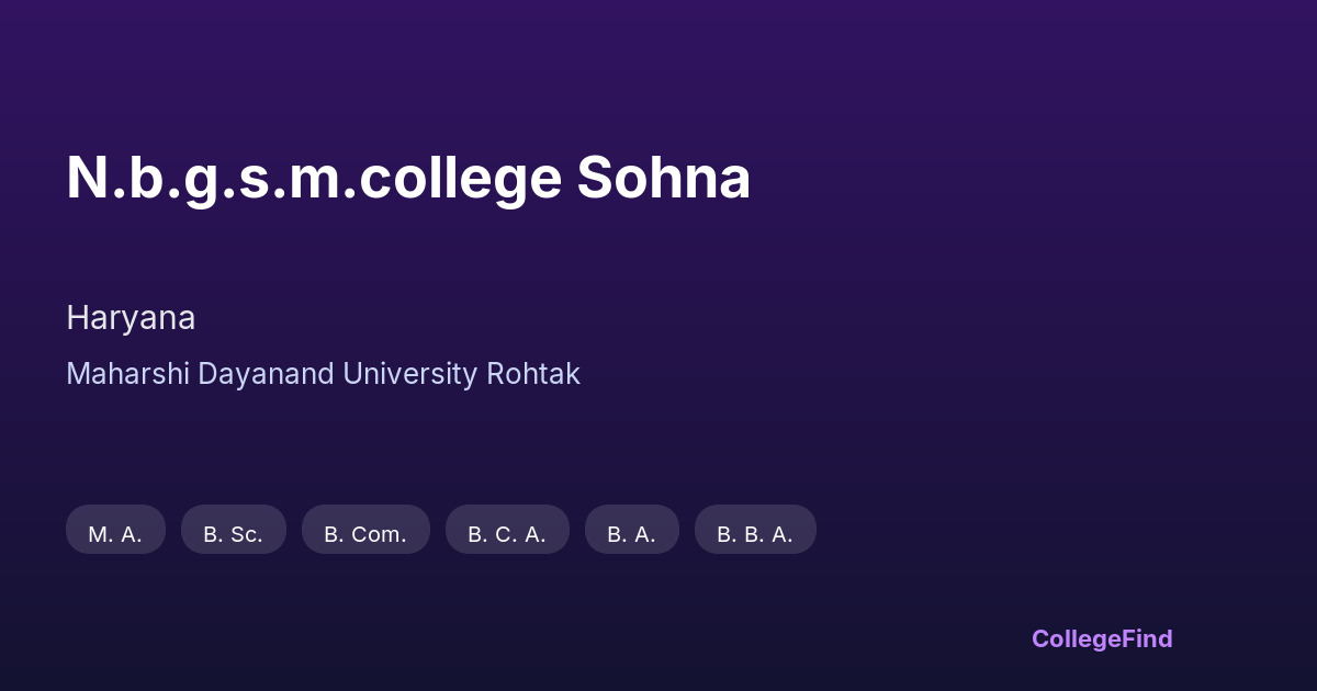 n.b.g.s.m.college sohna