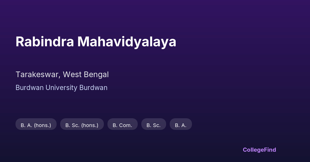 rabindra mahavidyalaya