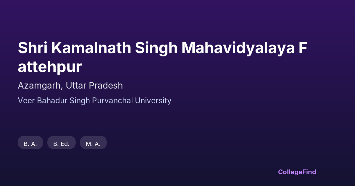 shri kamalnath singh mahavidyalaya fattehpur