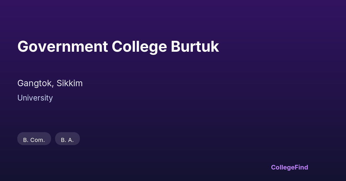 government college burtuk