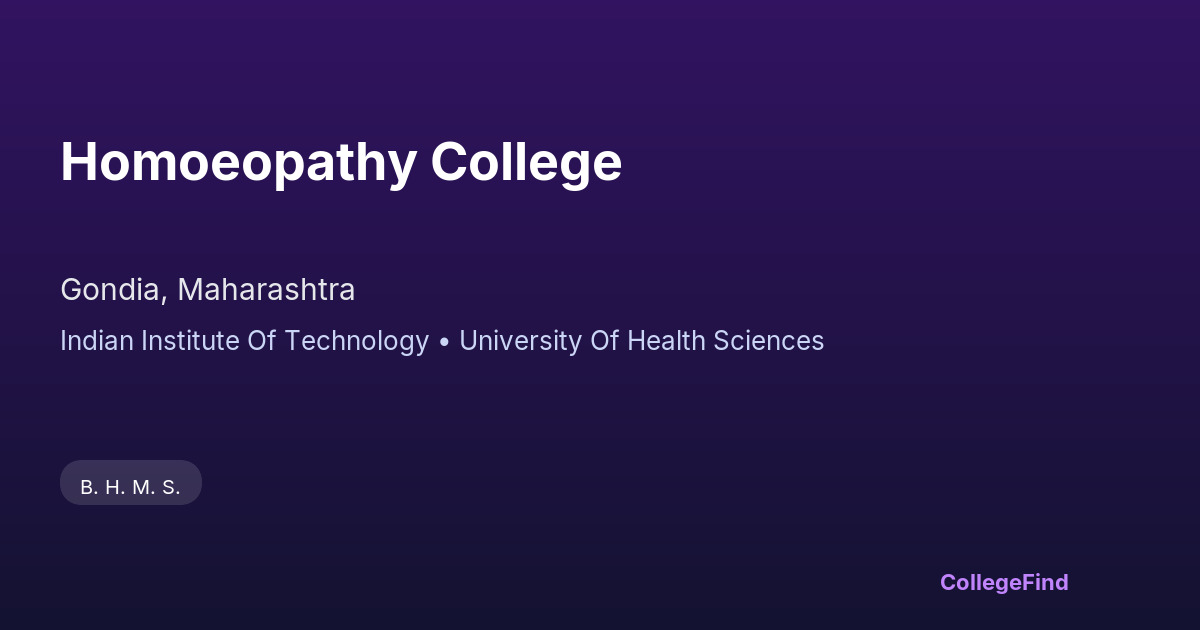 homoeopathy college