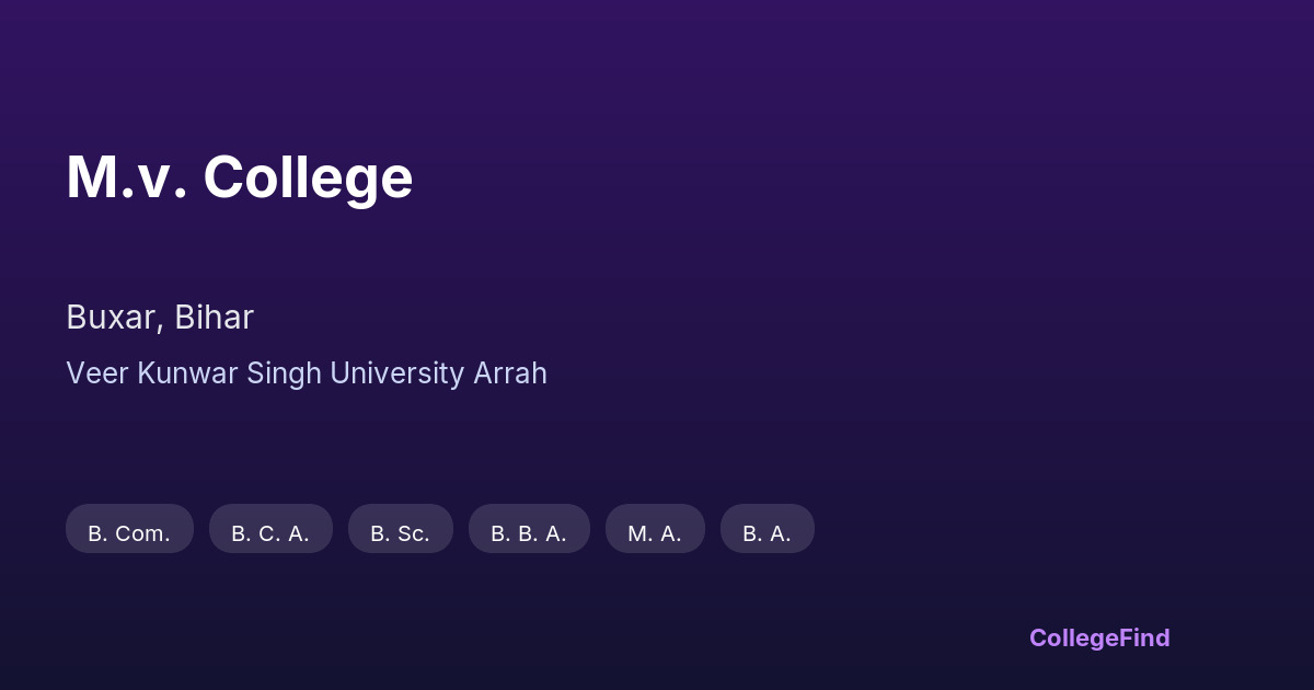 m.v. college