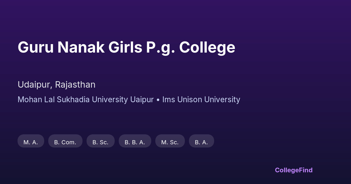 guru nanak girls p.g. college