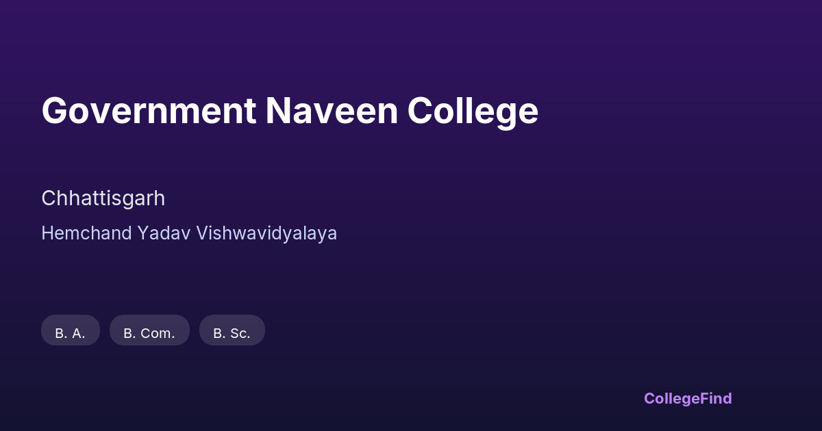 government naveen college
