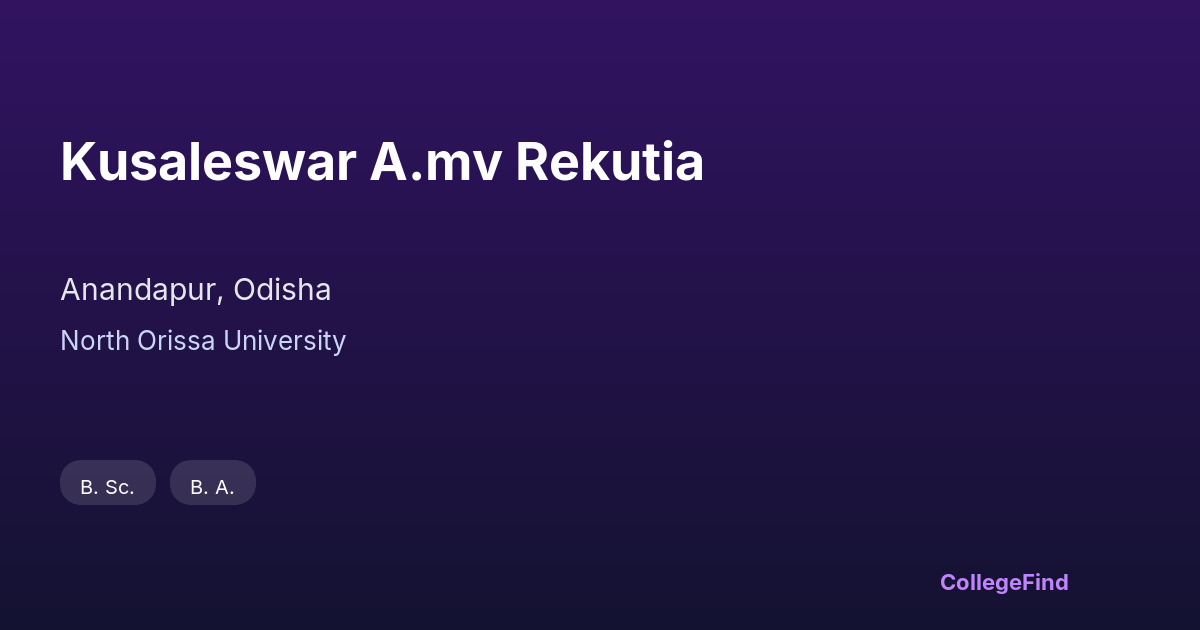 kusaleswar a.mv rekutia